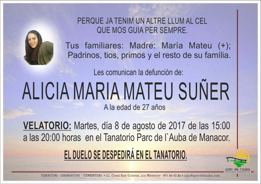 ALICIA MARÍA MATEU SUÑER