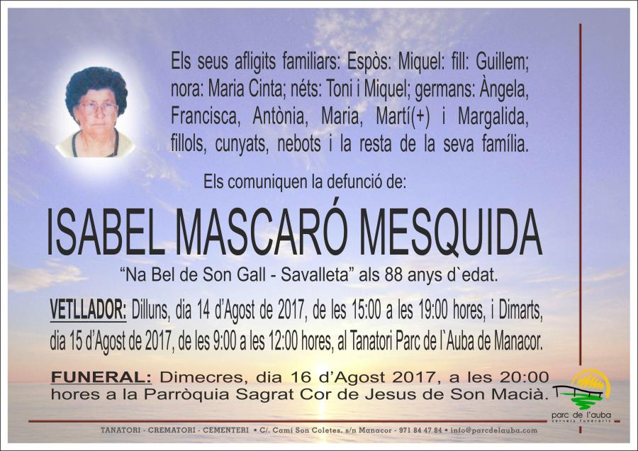 ISABEL MASCARÓ MESQUIDA