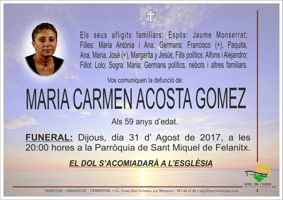 MARÍA CARMEN ACOSTA GÓMEZ