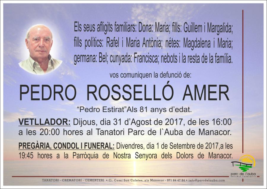 PEDRO ROSSELLÓ AMER