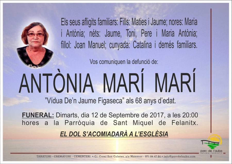 ANTÃ'NIA MARÍ MARÍ