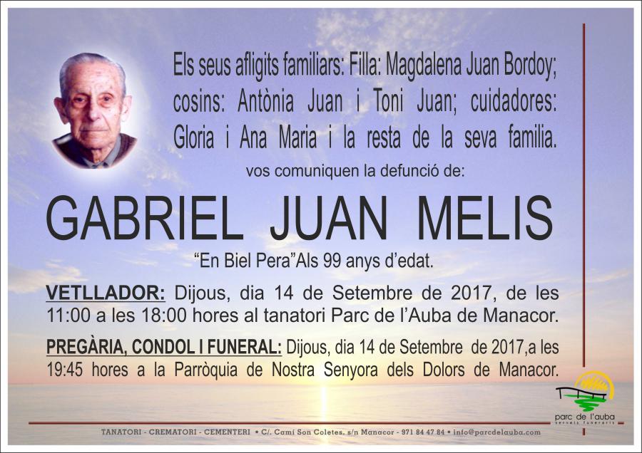 GABRIEL JUAN MELIS