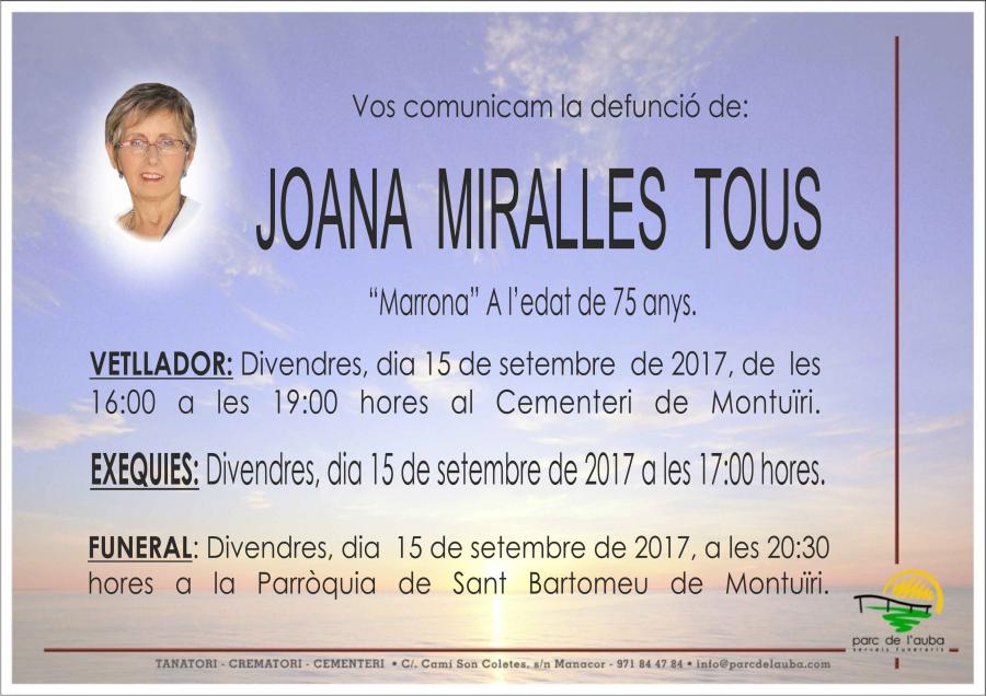 JOANA MIRALLES TOUS