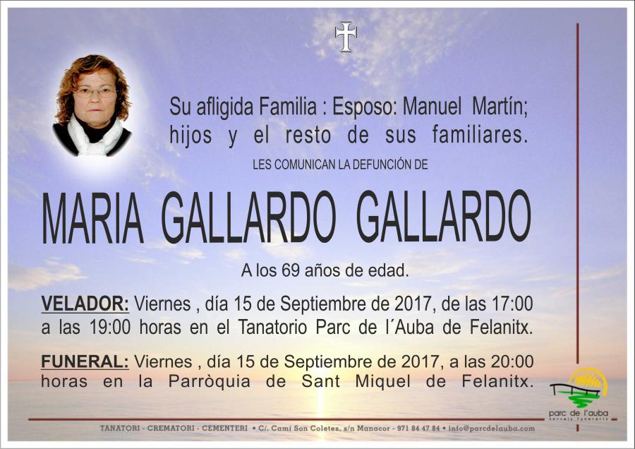 MARÍA  GALLARDO GALLARDO