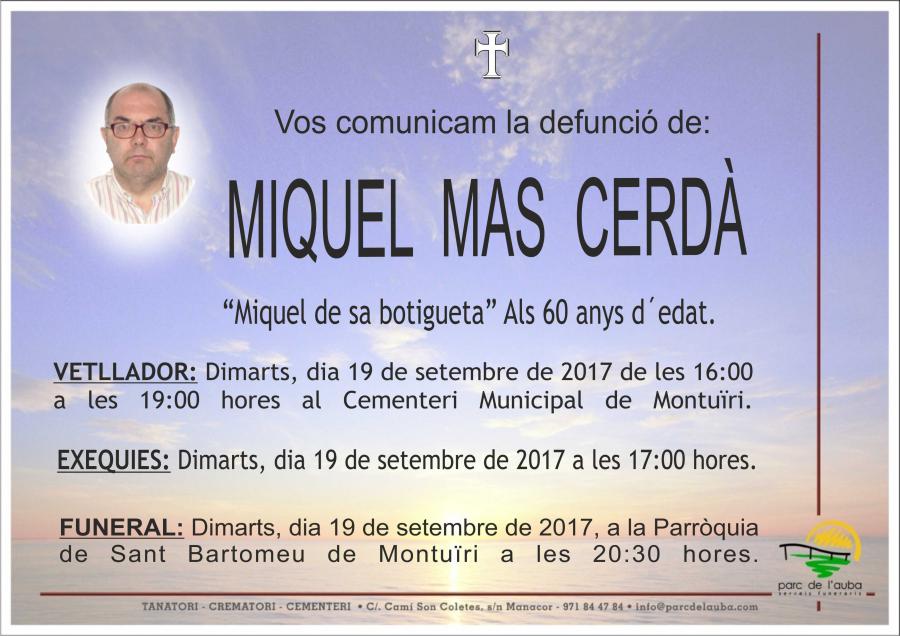 MIQUEL MAS  CERDÀ