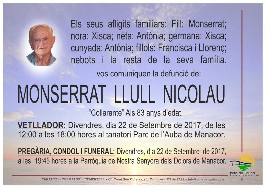 MONSERRAT LLULL NICOLAU