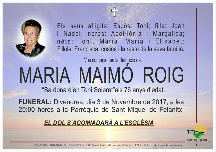 MARIA MAIMÓ ROIG