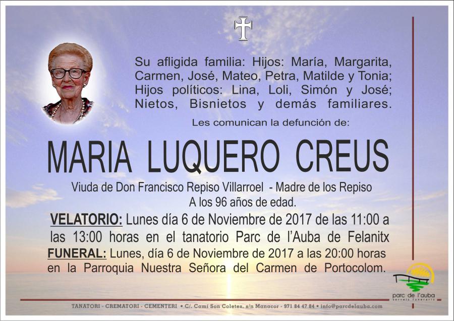 MARÍA LUQUERO CREUS