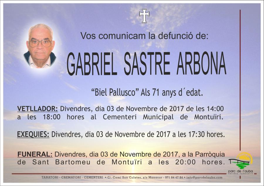 GABRIEL SASTRE ARBONA