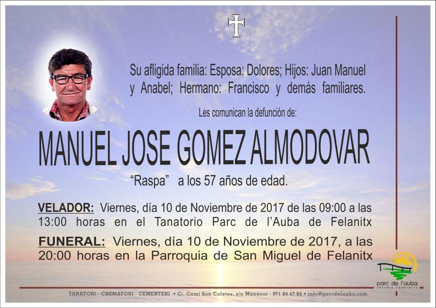 MANUEL JOSE GOMEZ ALMODOVAR