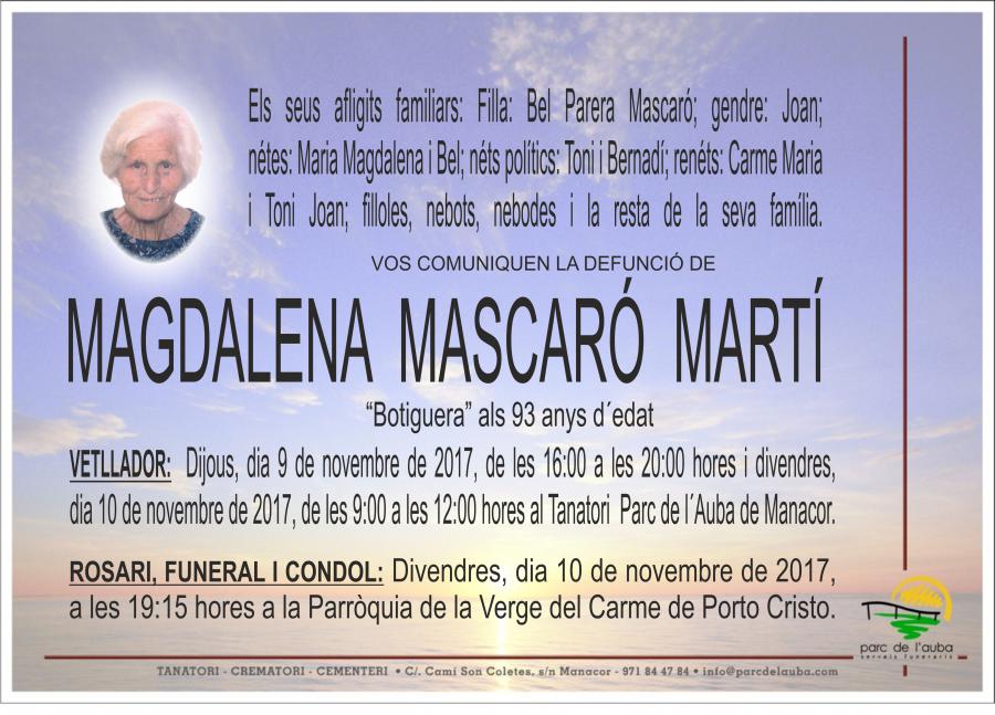 MAGDALENA MASCARÓ MARTÍ