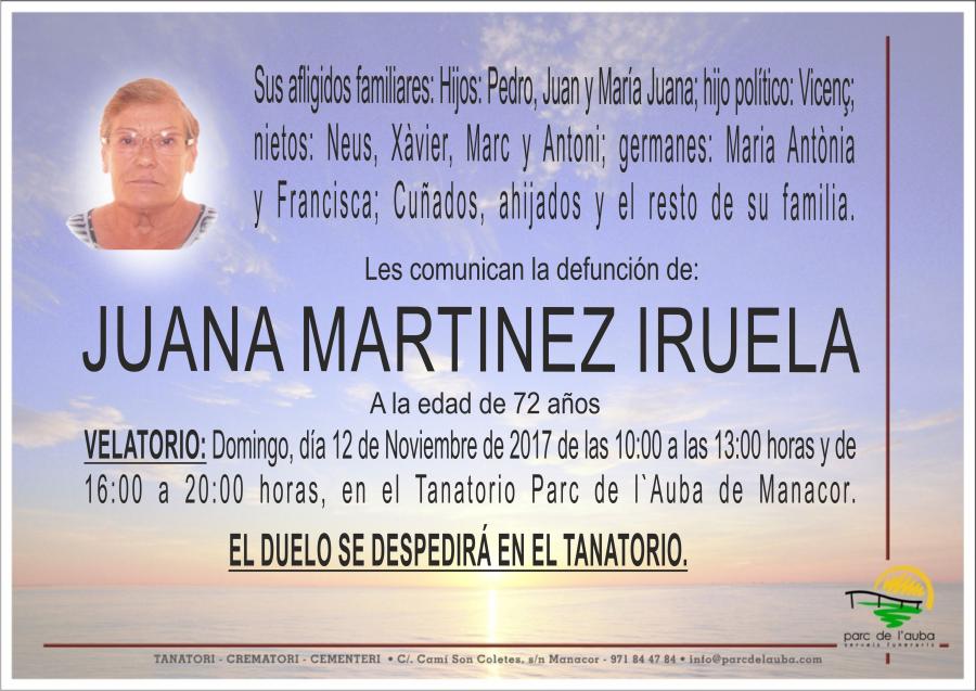 JUANA MARTÍNEZ IRUELA