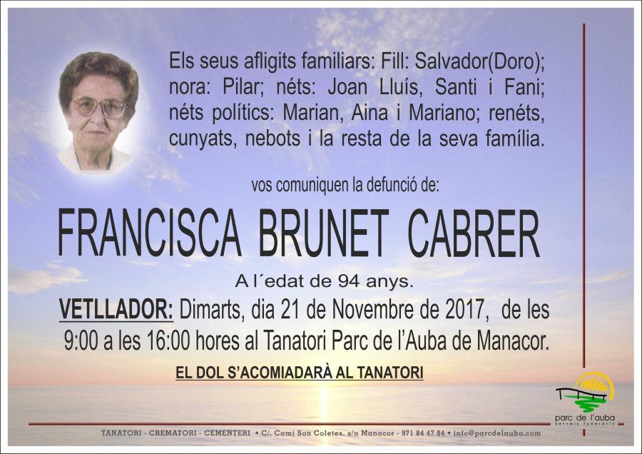 FRANCISCA BRUNET CABRER