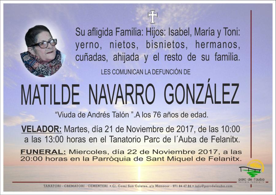 MATILDE NAVARRO GONZÁLEZ