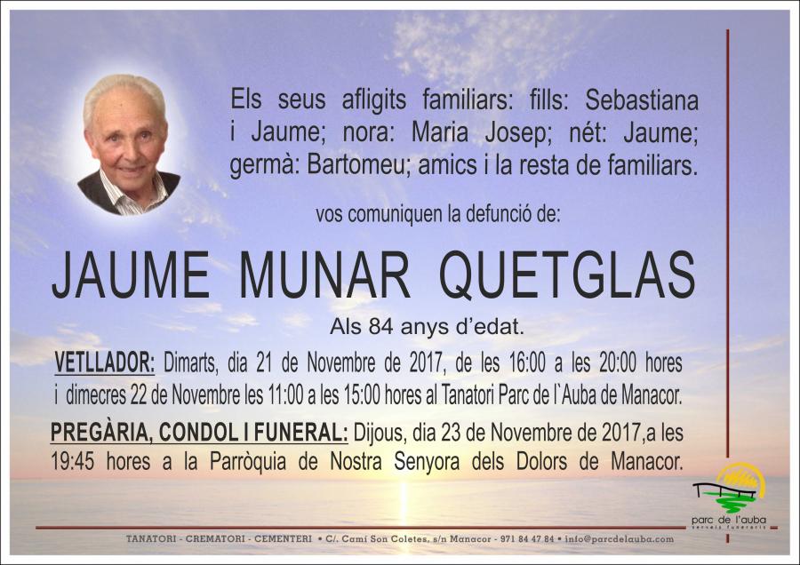 JAUME MUNAR QUETGLAS