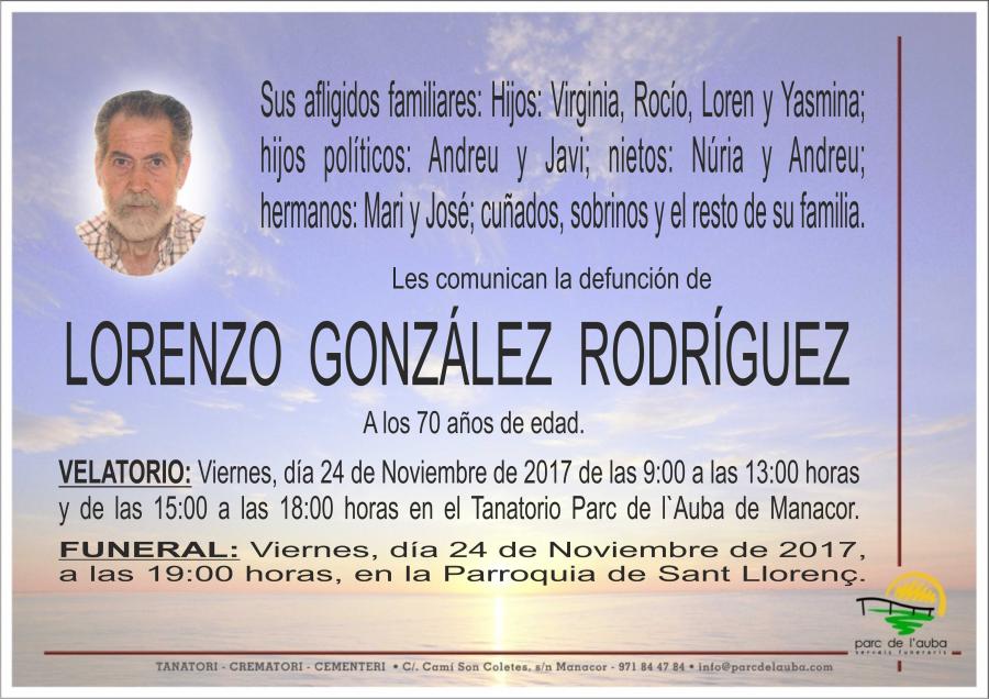 LORENZO GONZÁLES RODRÍGUEZ