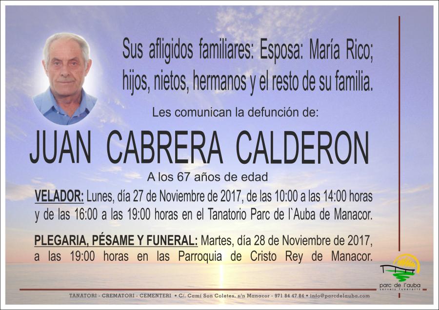 JUAN CABRERA CALDERON