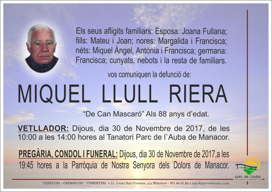 MIQUEL  LLULL RIERA