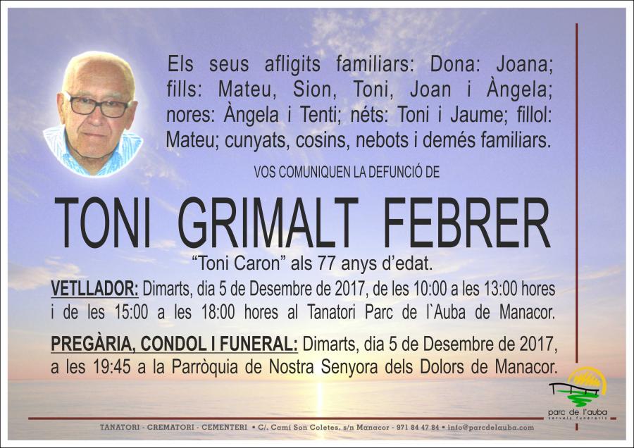 TONI GRIMALT FEBRER