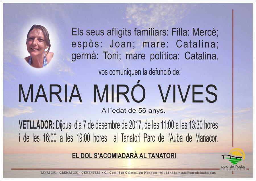 MARIA MIRÓ VIVES