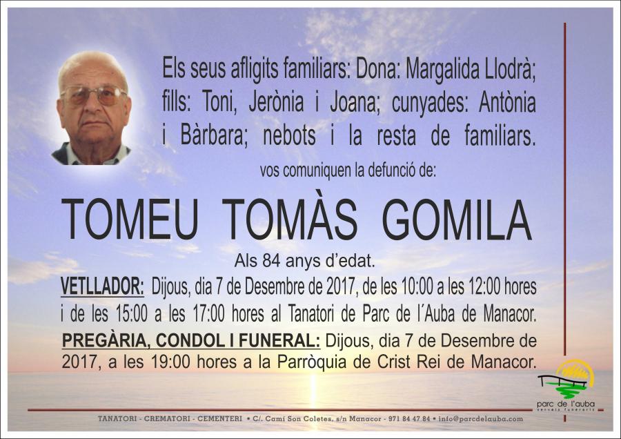 TOMEU TOMÀS GOMILA