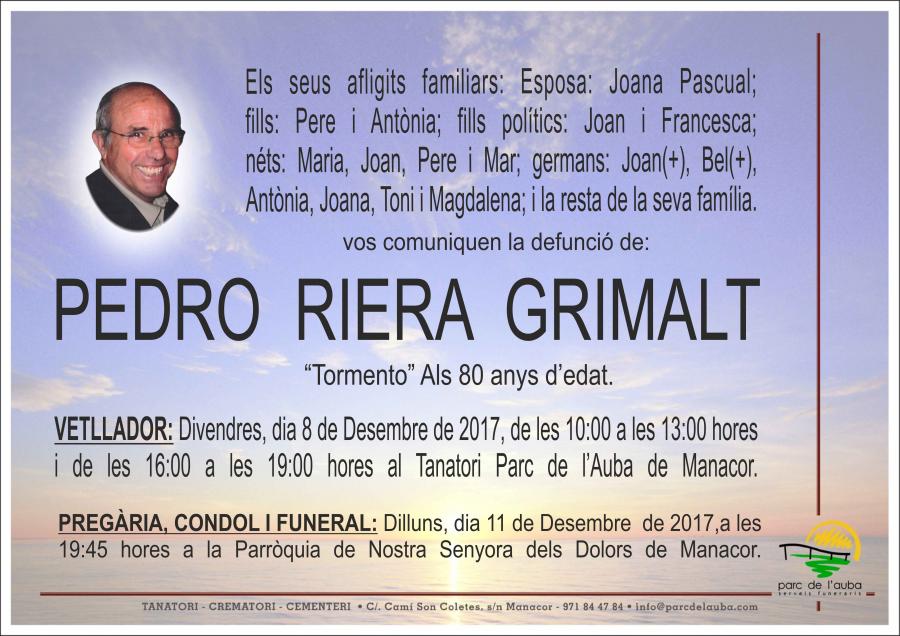 PEDRO RIERA GRIMALT