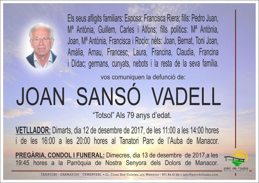 JOAN SANSÓ VADELL