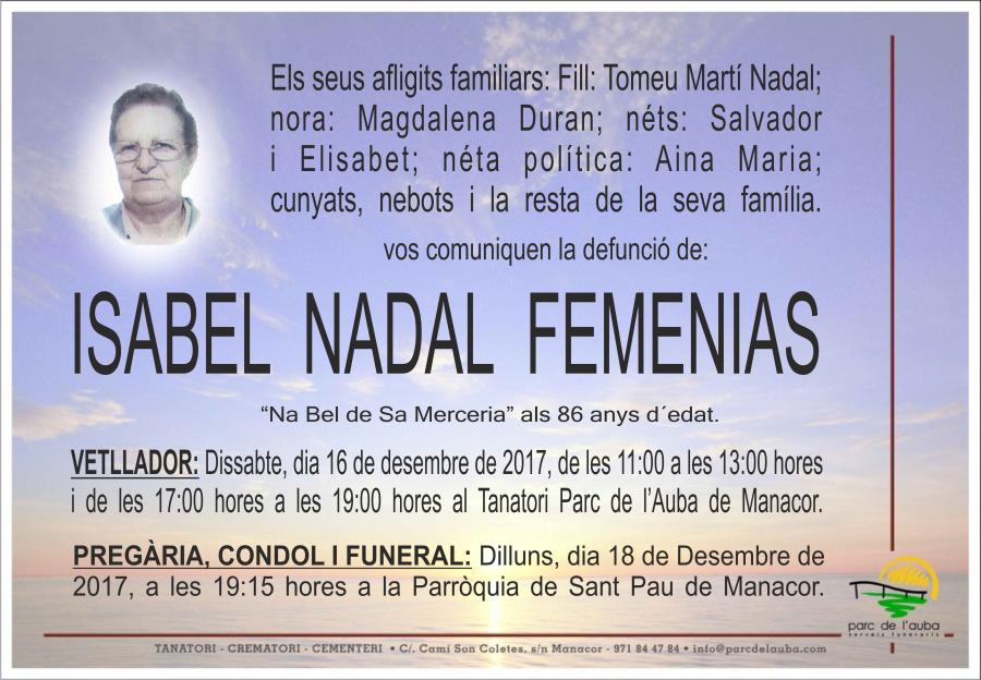 ISABEL  NADAL FEMENIAS