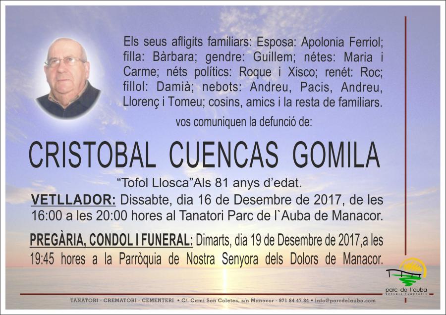 CRISTOBAL CUENCAS GOMILA