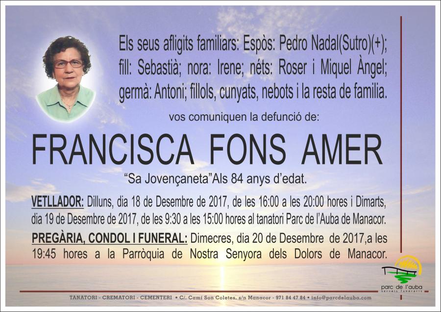 FRANCISCA FONS AMER