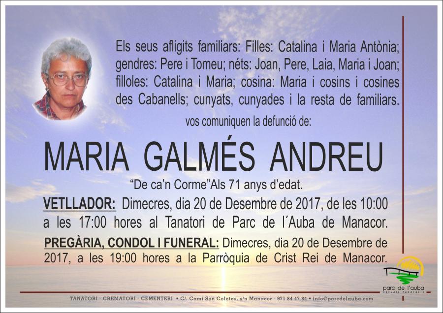 MARIA GALMÉS ANDREU