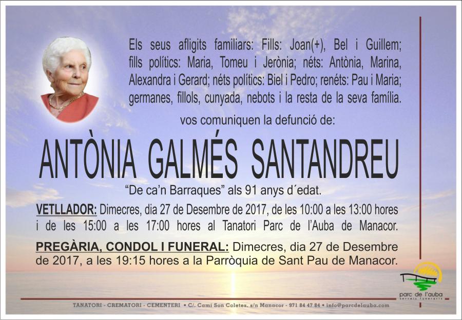 ANTÃ'NIA GALMÉS SANTANDREU