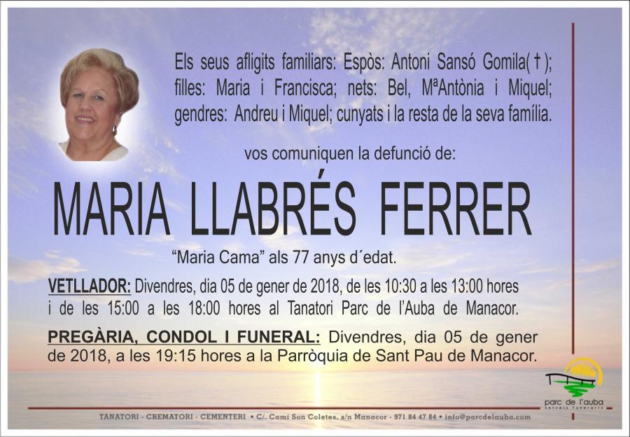 MARIA LLABRÉS  FERRER