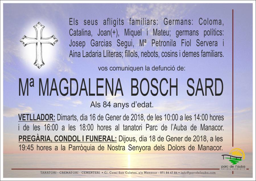 Mª MAGDALENA BOSCH SARD