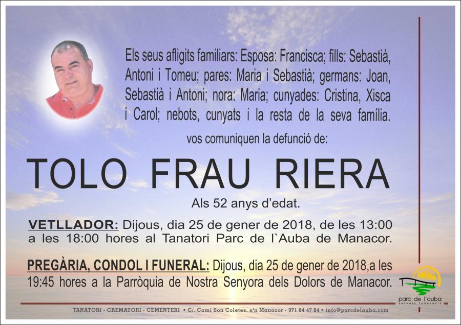 TOLO FRAU  RIERA