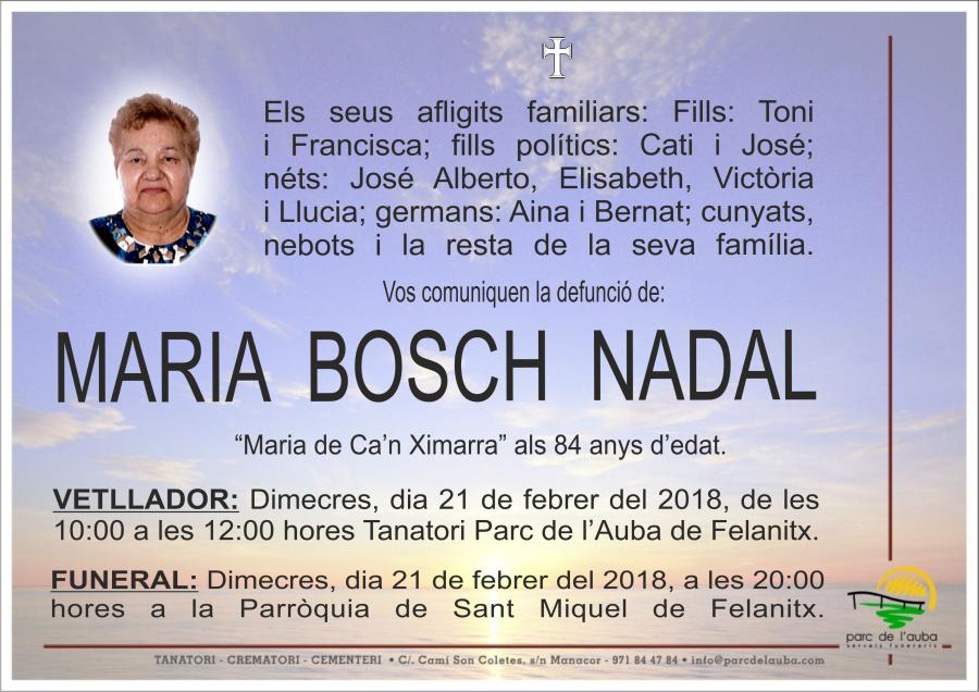 MARIA BOSCH NADAL