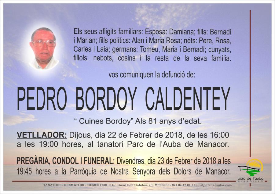 PEDRO BORDOY CALDENTEY