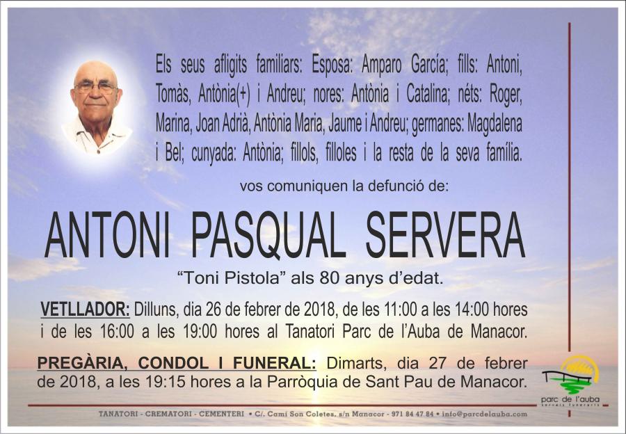 ANTONI PASQUAL SERVERA