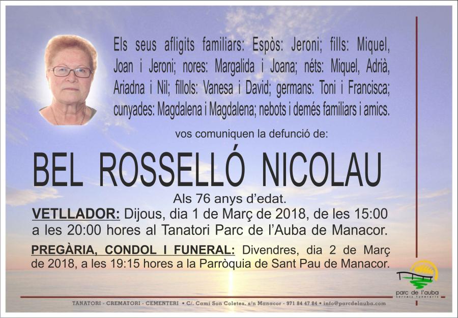 BEL ROSSELLÓ NICOLAU