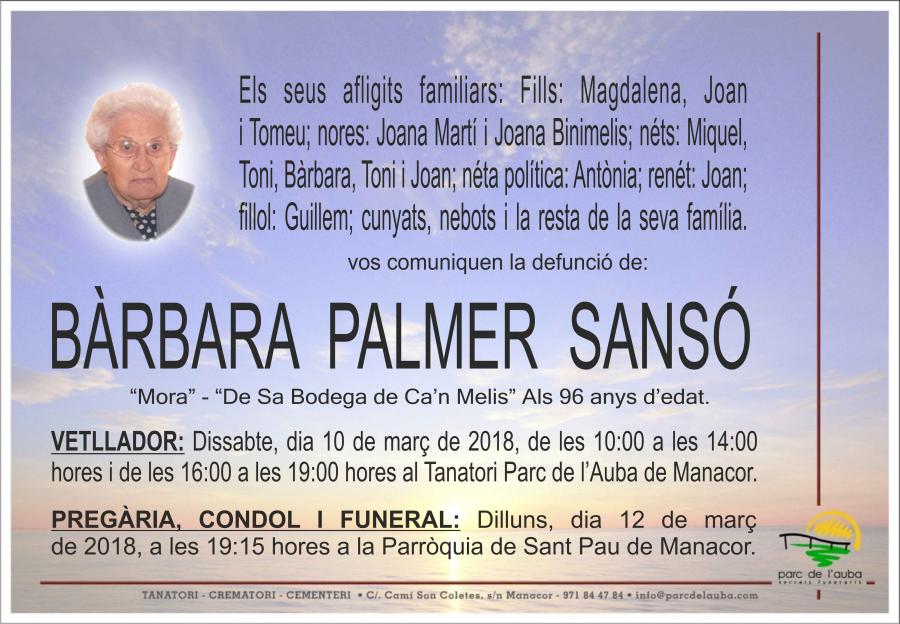 BÀRBARA PALMER SANSÓ