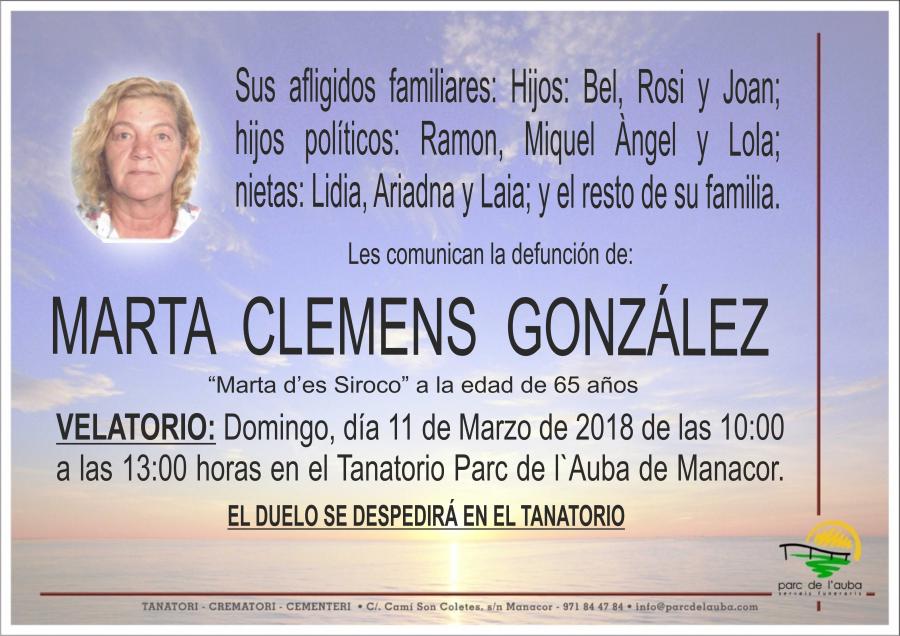 MARTA CLEMENS GONZÁLEZ