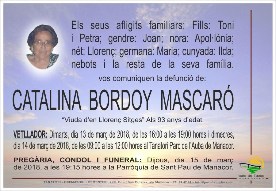 CATALINA BORDOY MASCARÓ