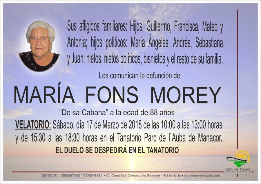 MARÍA FONS MOREY