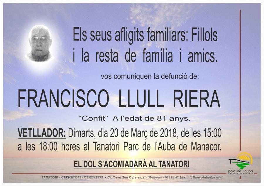 FRANCISCO   LLULL RIERA