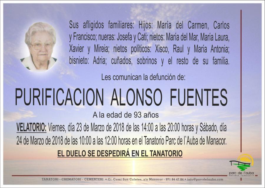 PURIFICACION ALONSO FUENTES