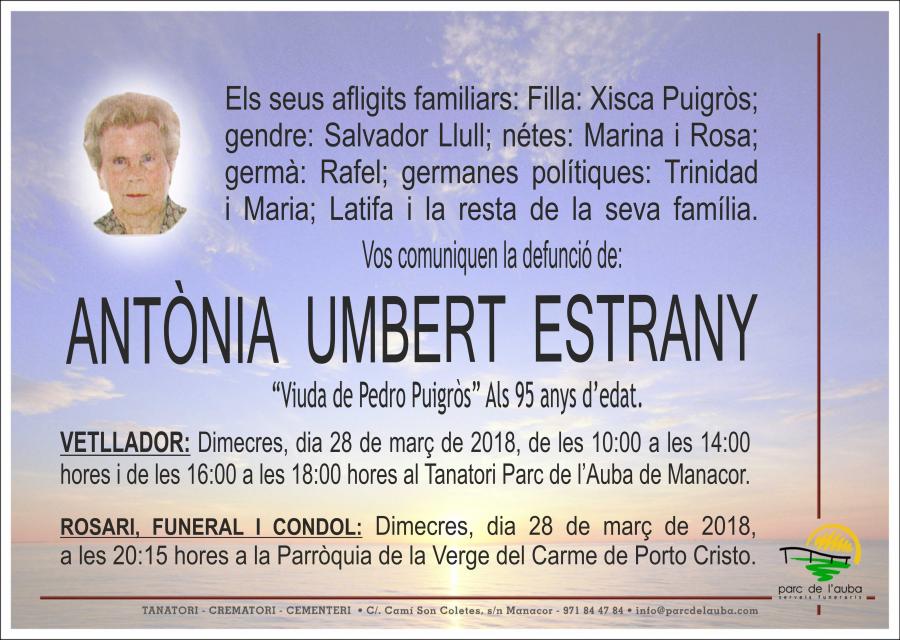 ANTÃ'NIA UMBERT ESTRANY