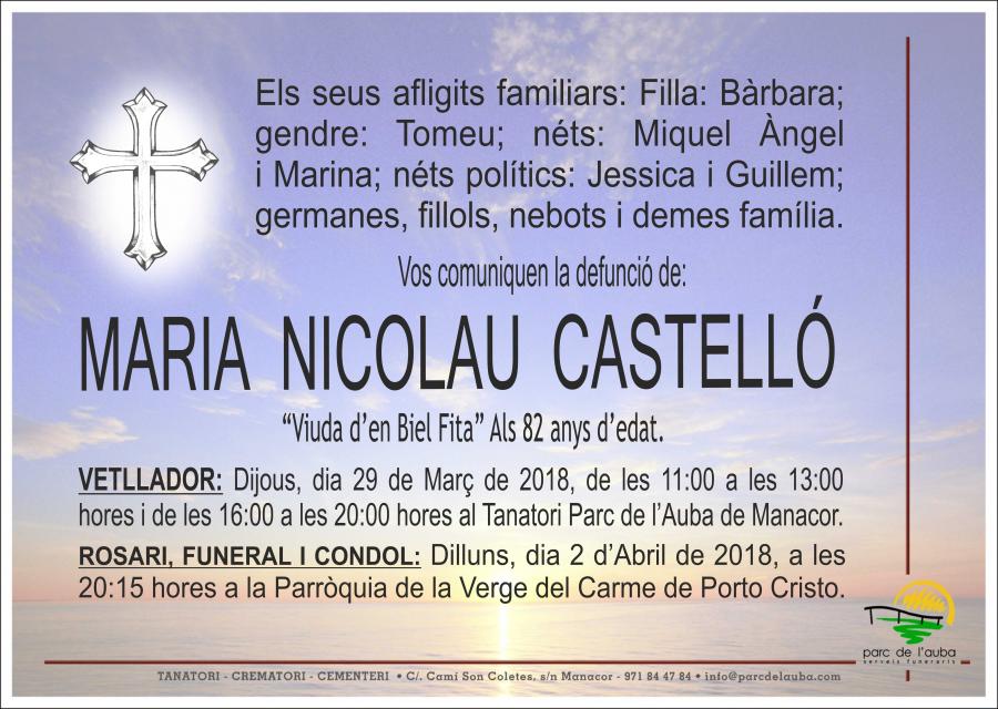 MARIA NICOLAU CASTELLÓ