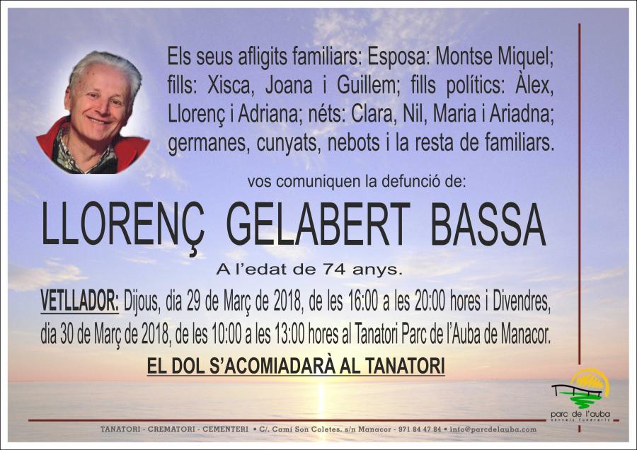 LLORENÇ GELABERT BASSA