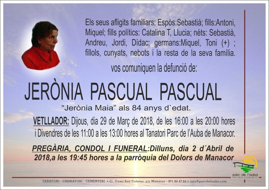 JERÃ'NIA  PASCUAL PASCUAL