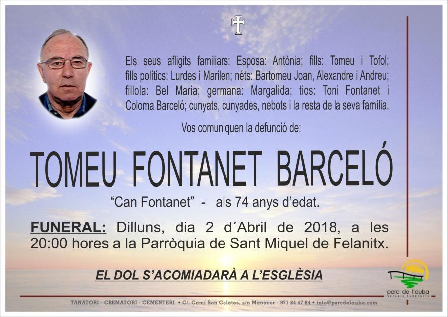 TOMEU FONTANET  BARCELÓ